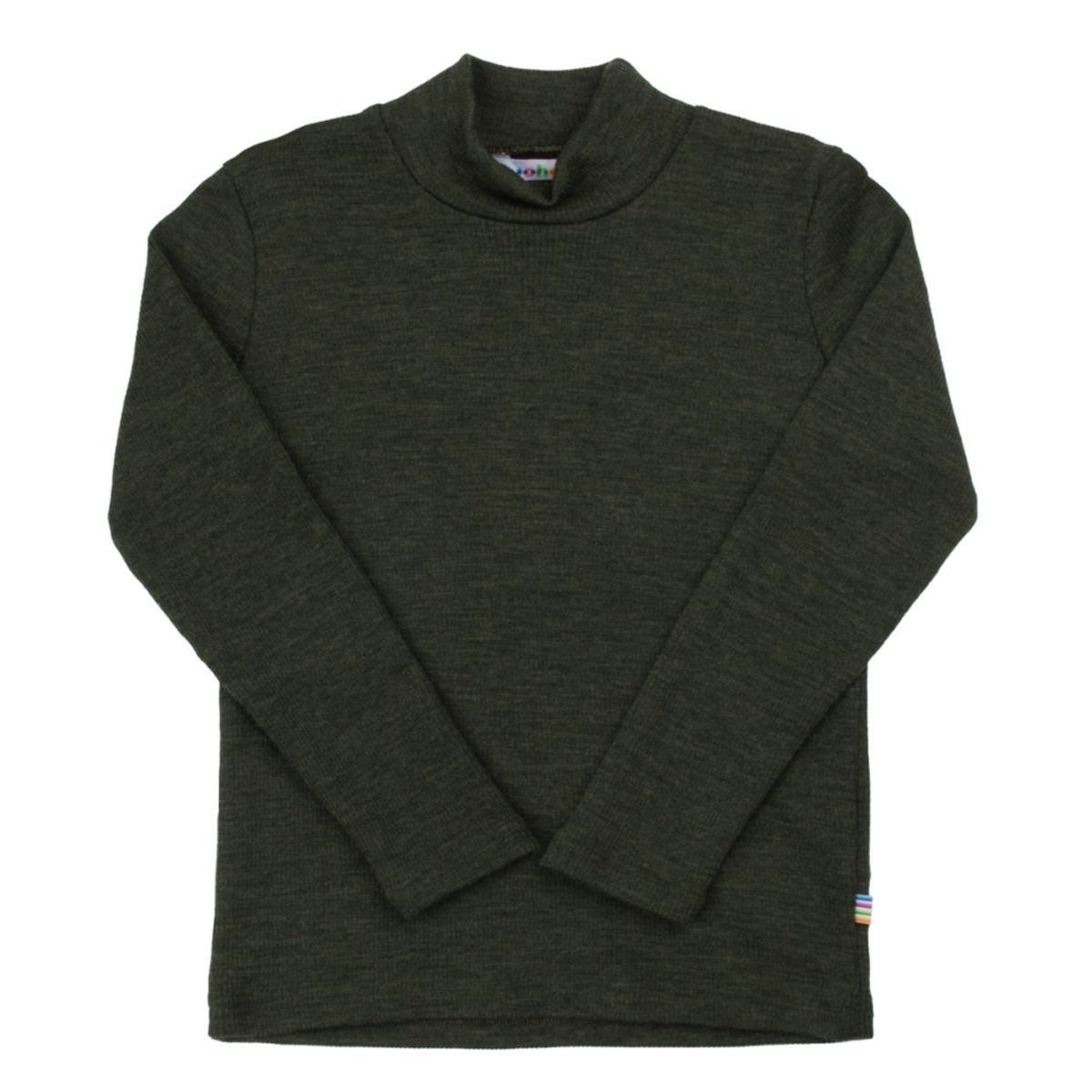 Joha - Trøye i Ull Jr Turtleneck Rib Mosegrønn