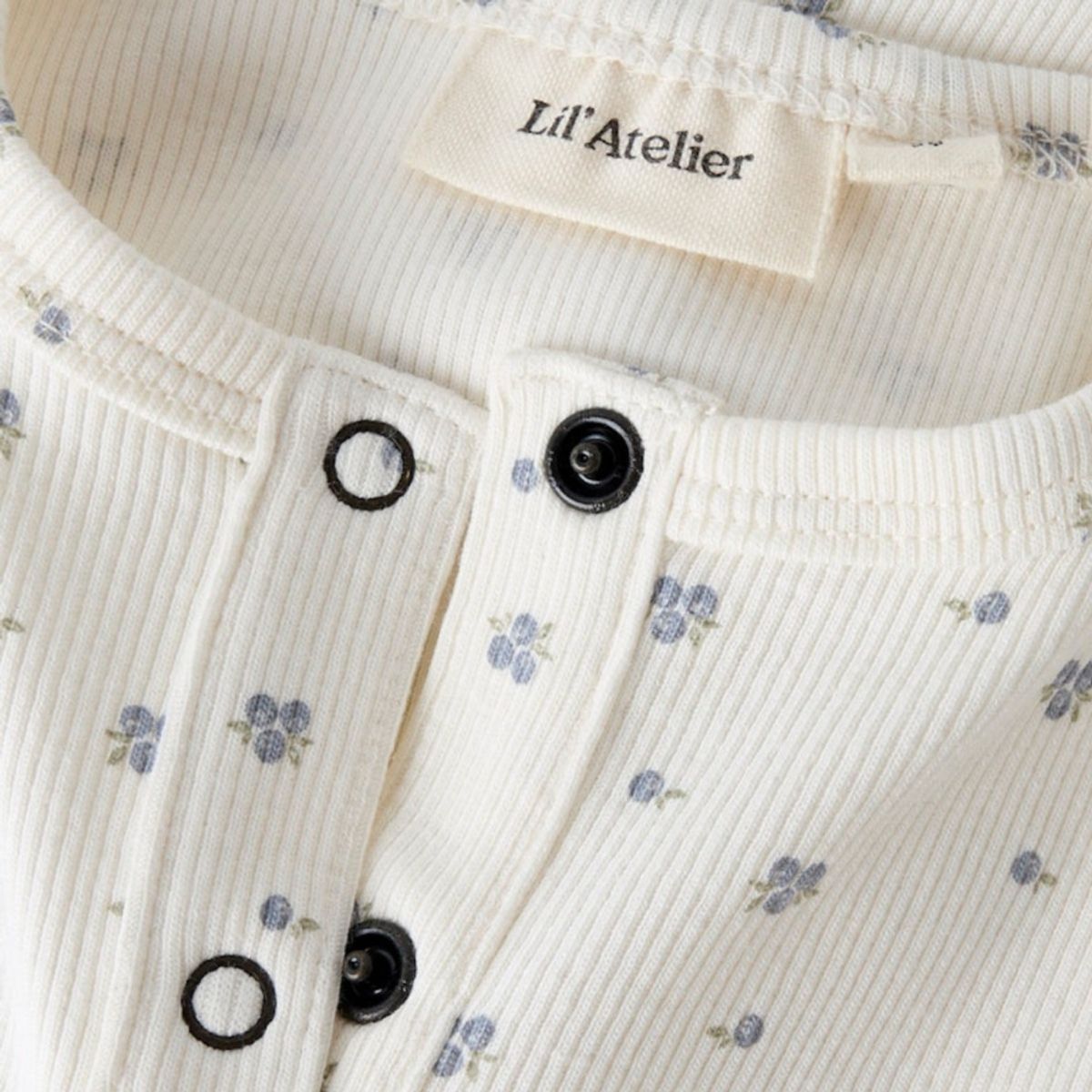 Lil'Atelier - Heldress Jersey Rib Mio Coconut Milk/ Blueberry