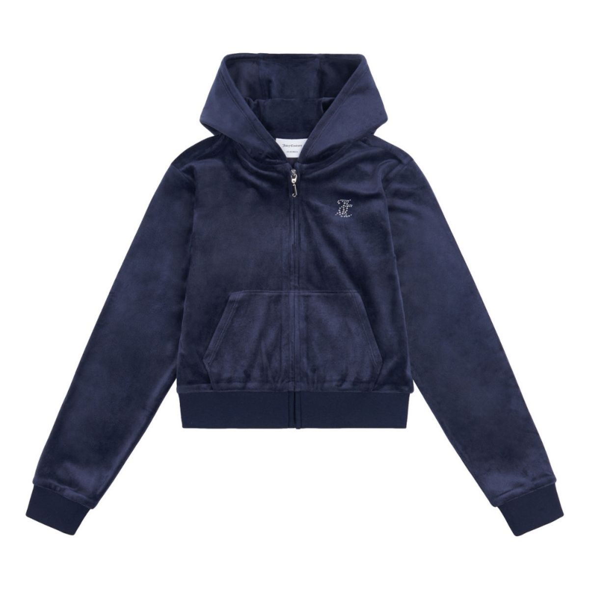 Juicy Couture - Velourjakke Tonal Zip Thru Hoodie Night Sky