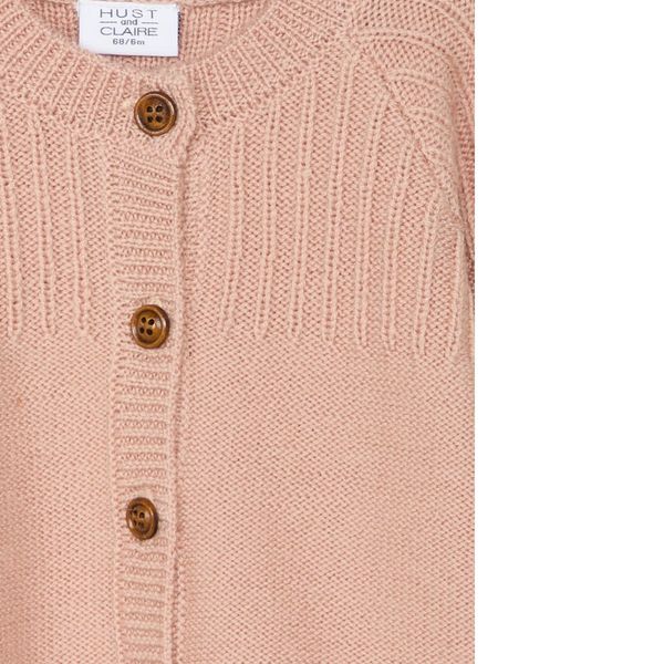 Hovedbilde Hust and Claire - Cardigan Ull Ribbestrikket Rose ...