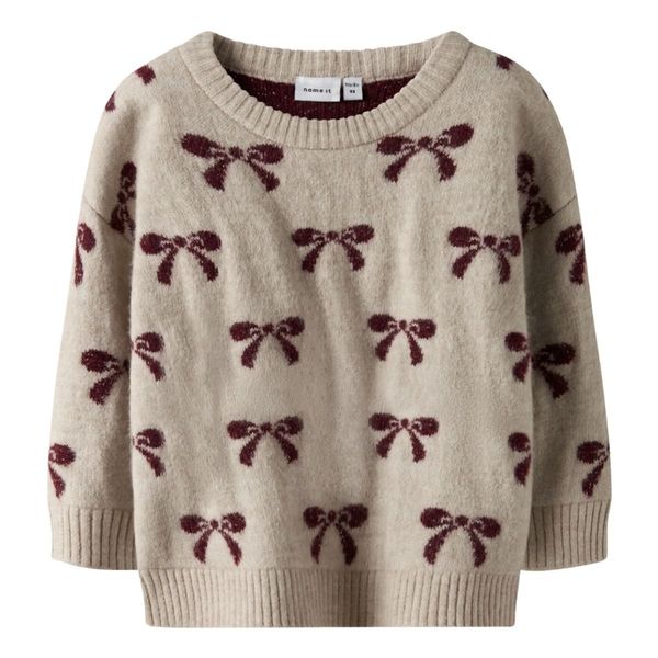 Hovedbilde Name It - Genser Knit Senya Bow Cement