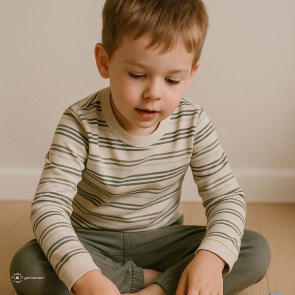 Hovedbilde Hust And Claire - Trøye Ull/ Bambus Abba 3 Stripe ...