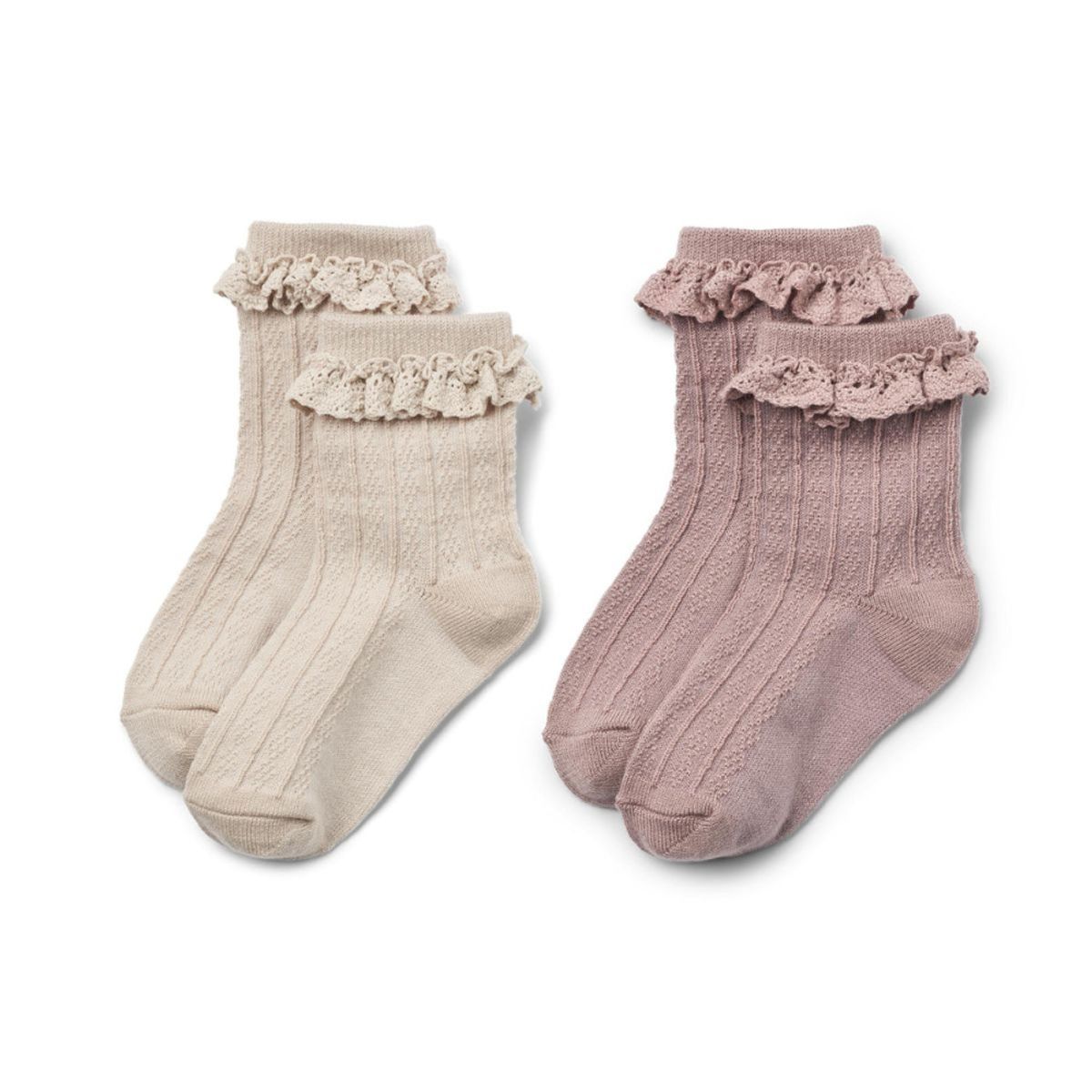 Wheat - Sokker Ull 2-pk Nora Dry Rose