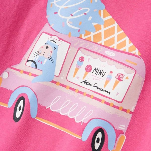 Bilde av Name It - T-skjorte Vix Carmine Rose Icecar