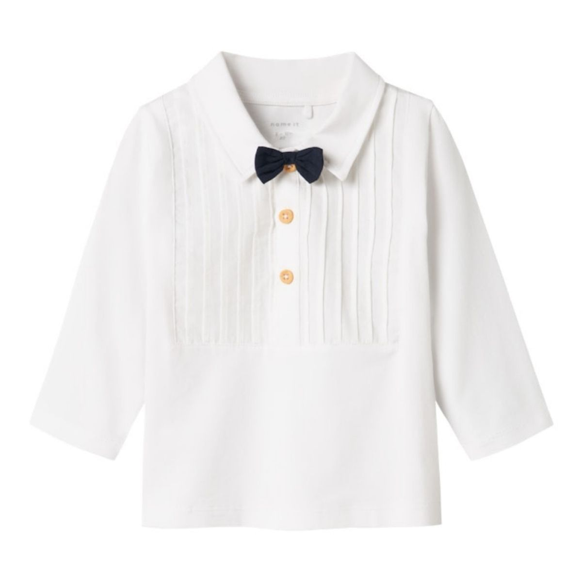 Name It - Genser med Krage og Sløyfe Rumle Bright White